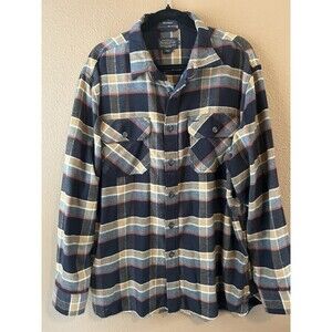 Pendleton Burnside Flannel Shirt Mens XL Plaid Flannel Button Front  Black Gold